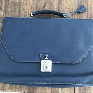 Vintage Nazareno Gabrielli Blue Leather Briefcase